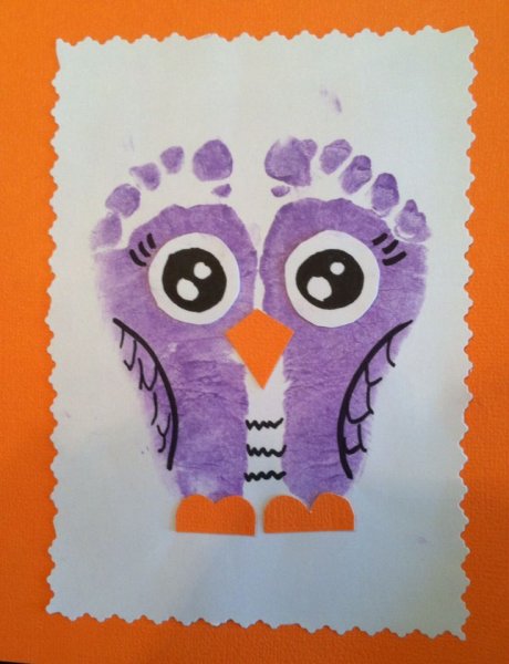 Открытка из отпечатков ладошек