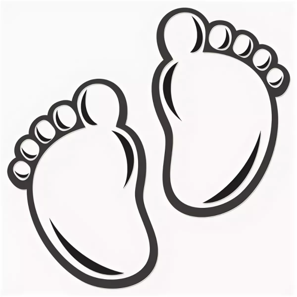 Отпечаток детской руки и ноги вектор