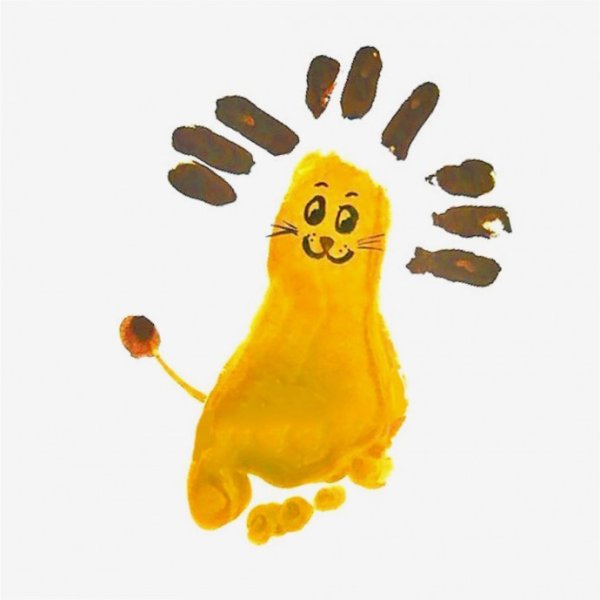 Поделка из отпечатка ноги