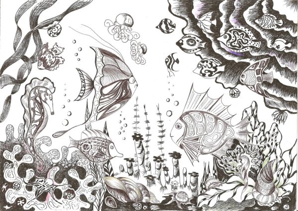 Подводный мир в графике