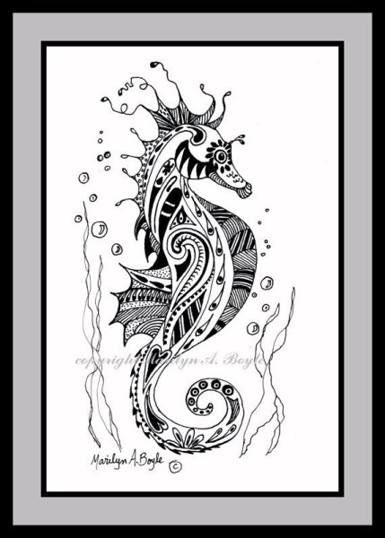 Морской конек стилизация