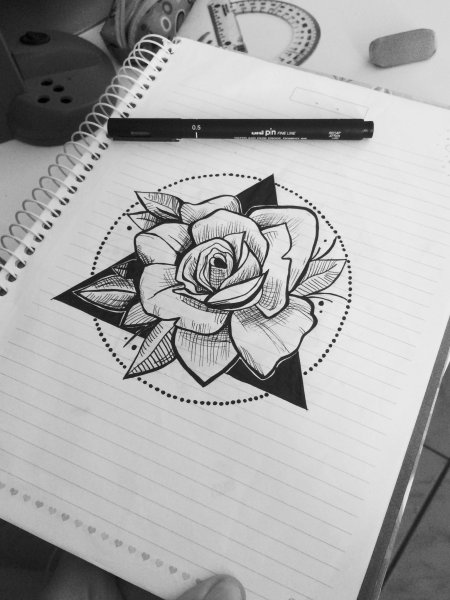 Эскизы тату на бумаге