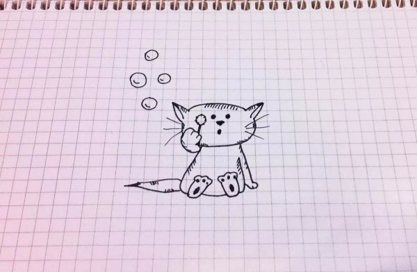 Рисунок ручкой в тетради легкий