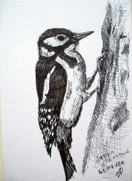 Животные гелевой ручкой