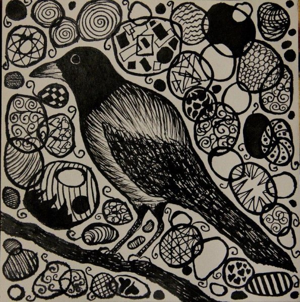 Декоративная птица Графика