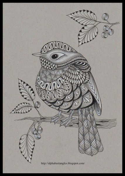 Птицы в стиле дудлинг