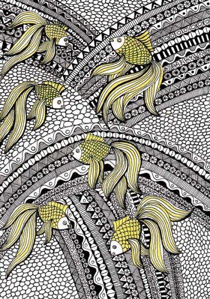 Золотая гелевая ручка