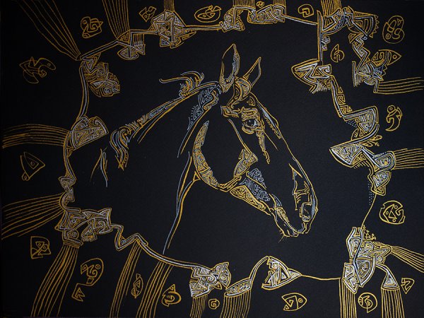 Рисунки белым по черному