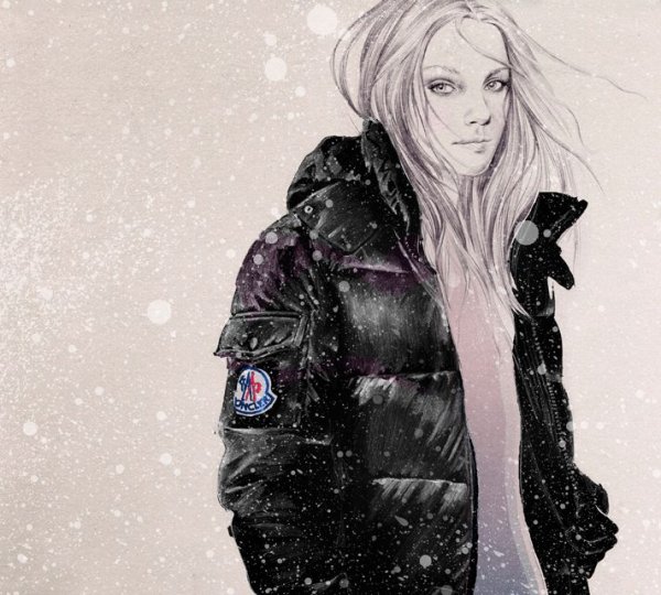 Девушка в куртке арт