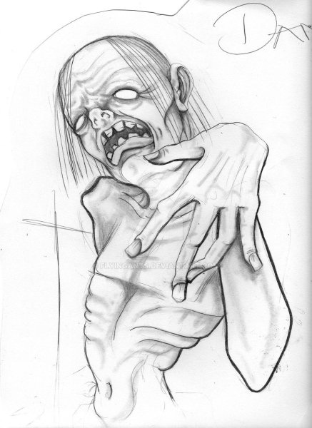 Скетчи карандашом зомби