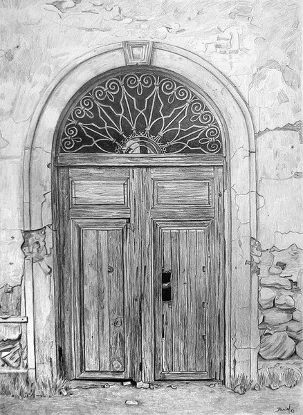 Дверь зарисовка