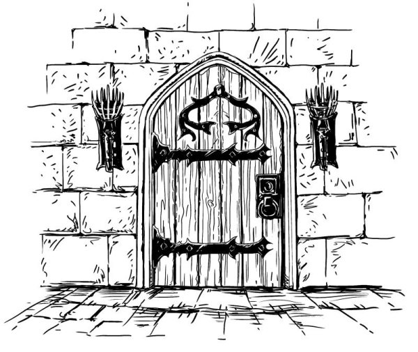 Дверь зарисовка