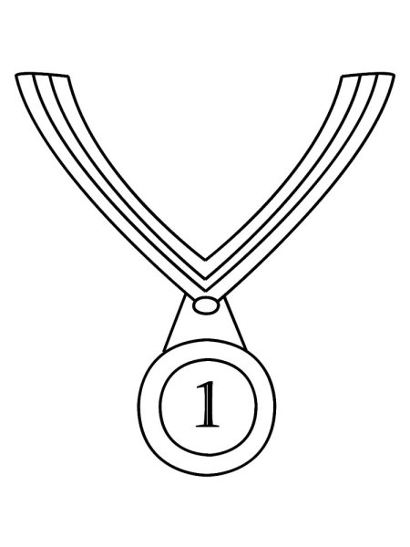 Медаль раскраска