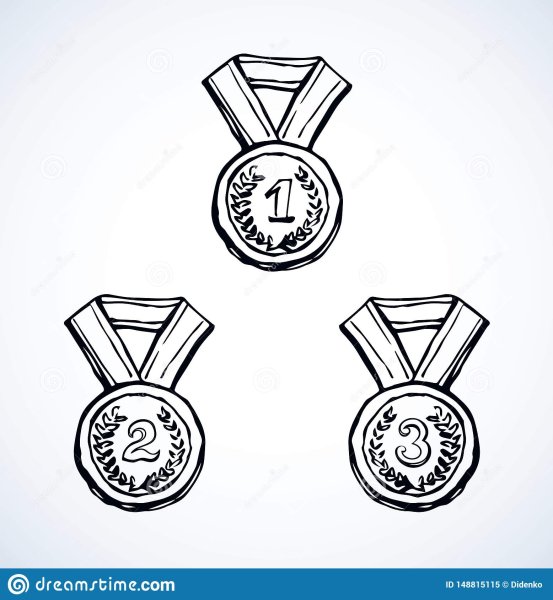 Графический рисунок медаль