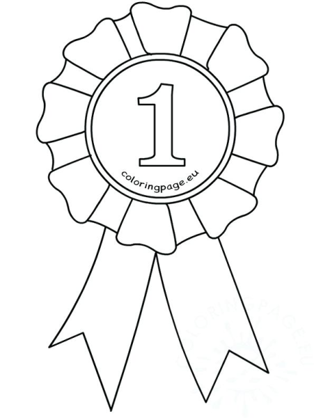 Медаль раскраска