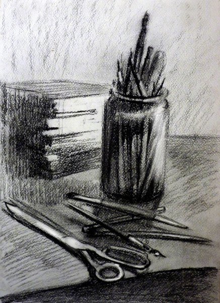 Натюрморт мягким материалом