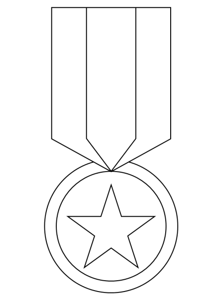 Медаль раскраска для детей