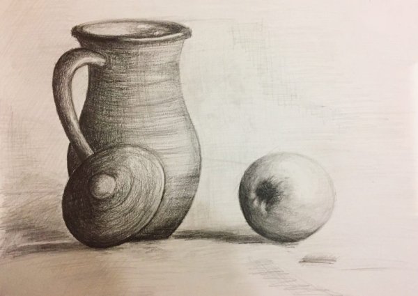 Натюрморт рисунок карандашом