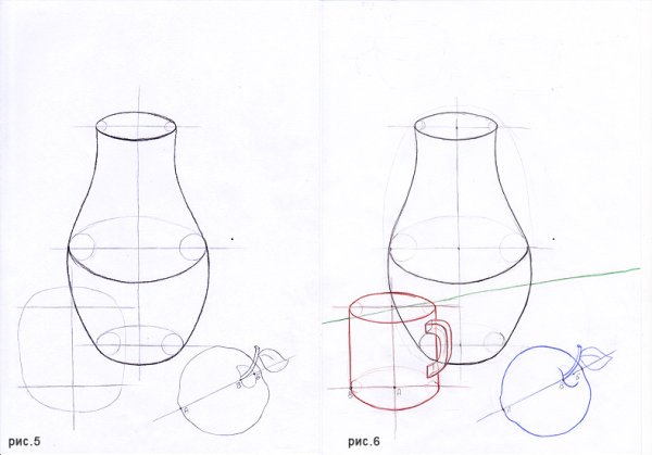 Линейно-конструктивное построение натюрморта