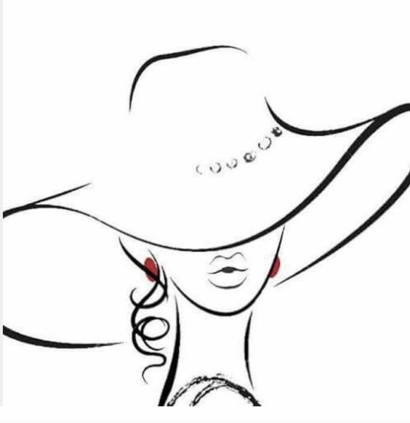 Набросок женщина в шляпе