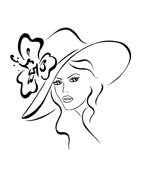 Контур девушки