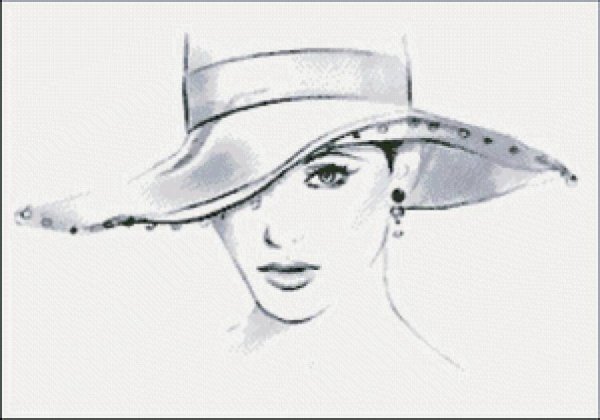 Женщина в шляпе рисунок карандашом
