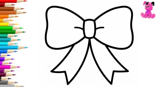 Бантик раскраска для детей