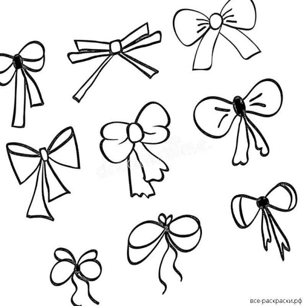 Эскиз тату бант