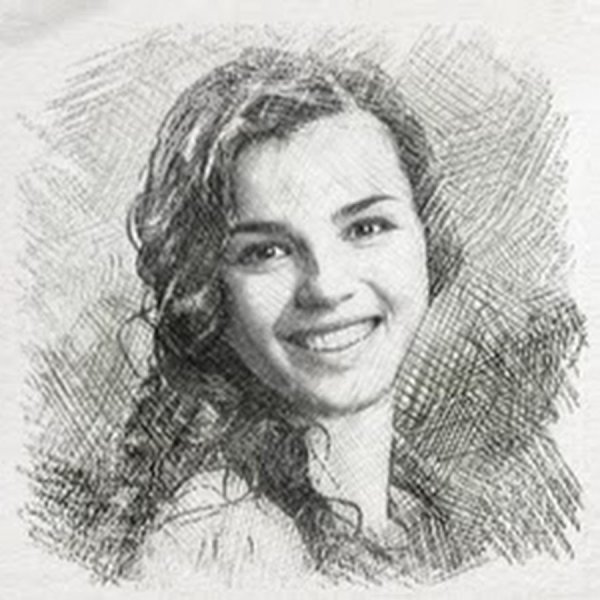 Портрет девочки карандашом