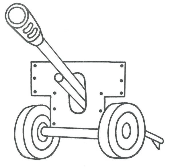 Раскраски для детей пушки