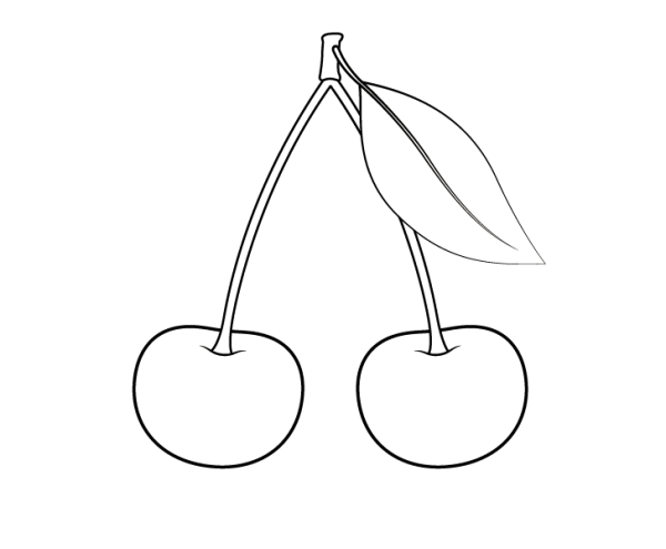 Вишня раскраска