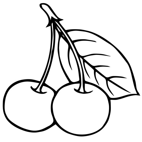 Поэтапное рисование вишни