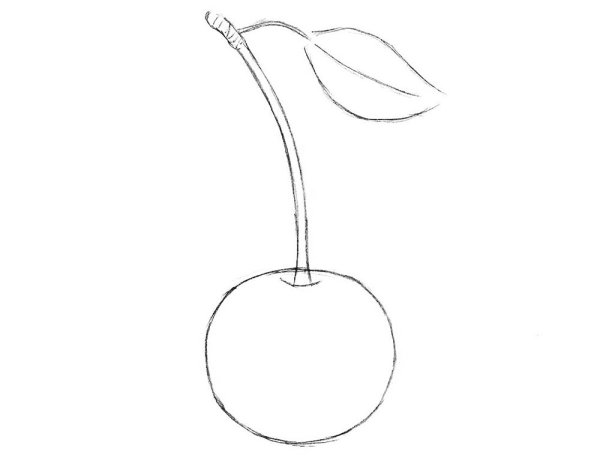 Вишня раскраска для малышей