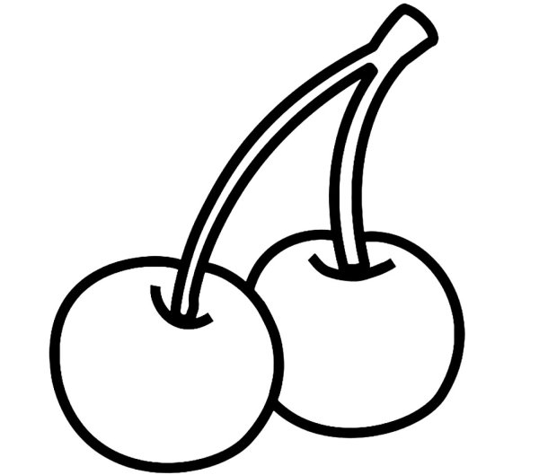 Вишня раскраска