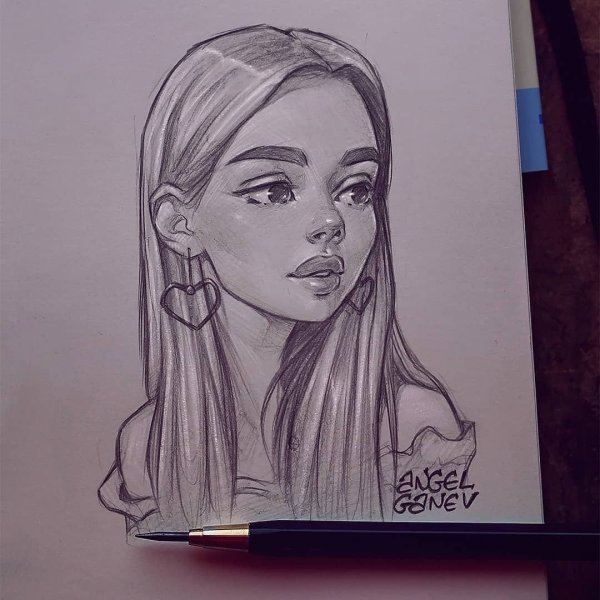 Рисунки для скетчбука девушки