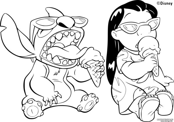 Герои Диснея рисунки Стич