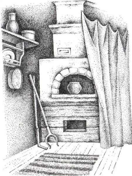 Русская печь рисунок