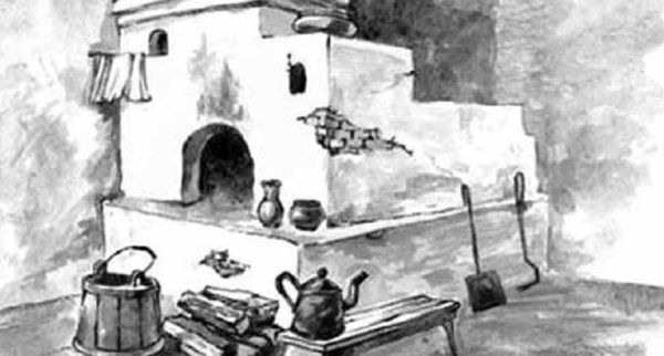 Изба внутри раскраска