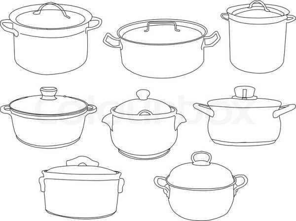 Рисование кастрюля