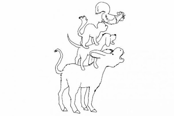 Бременские музыканты рисунок