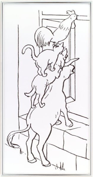 Бременские музыканты рисунок