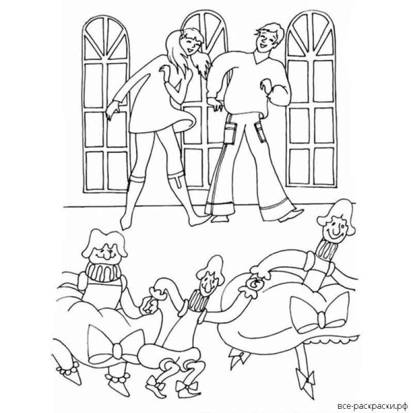 Раскраски к сказке Бременские музыканты братьев Гримм