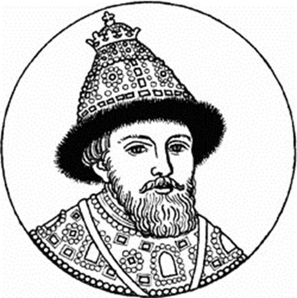 Раскраска царь Борис Годунов