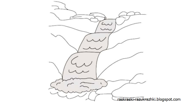 Река раскраска для детей