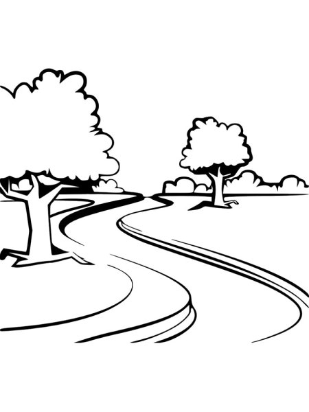 Раскраска. У реки