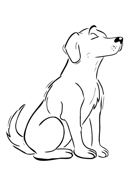 Раскраска собака Доберман