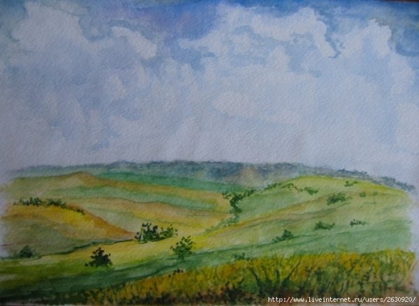 Степной пейзаж для детей