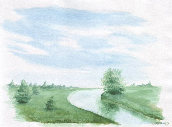 Пейзаж степи легкий