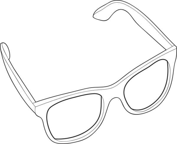 Очки круглые рисунок