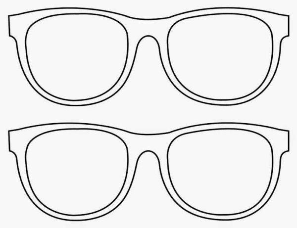 Рисунки для срисовки очки